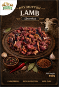 Village Essence Dry Mutton Lamb With Bone – 500g front pack, 100% natural high-protein dried lamb
